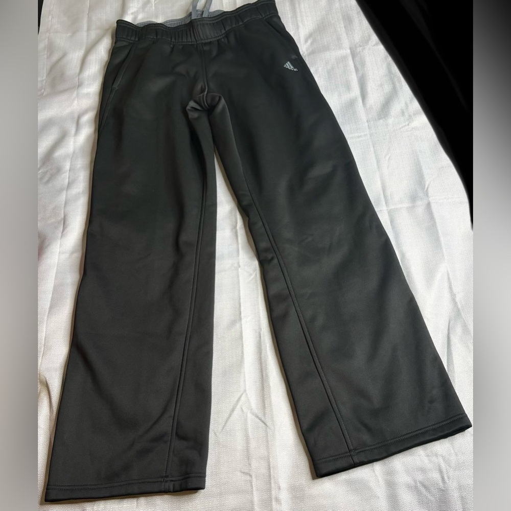 adidas Kids Black Performance Sweatpants with Slight Flare
